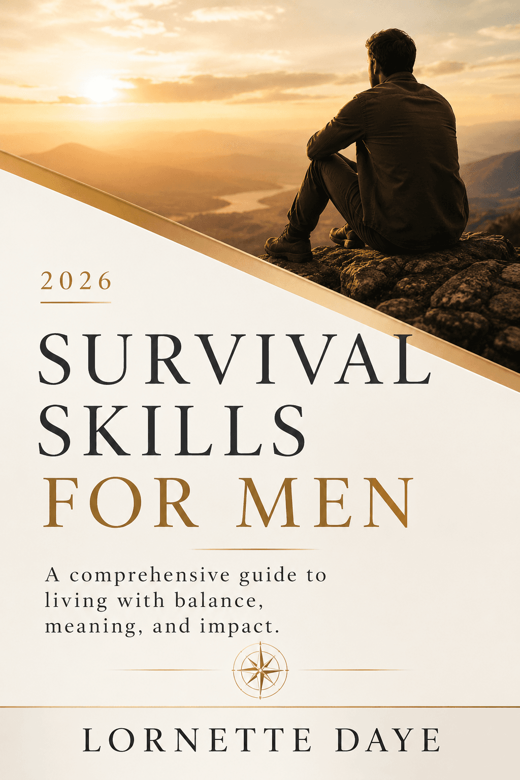 2026 Survival Skills for Men book cover artwork by Lornette Daye.