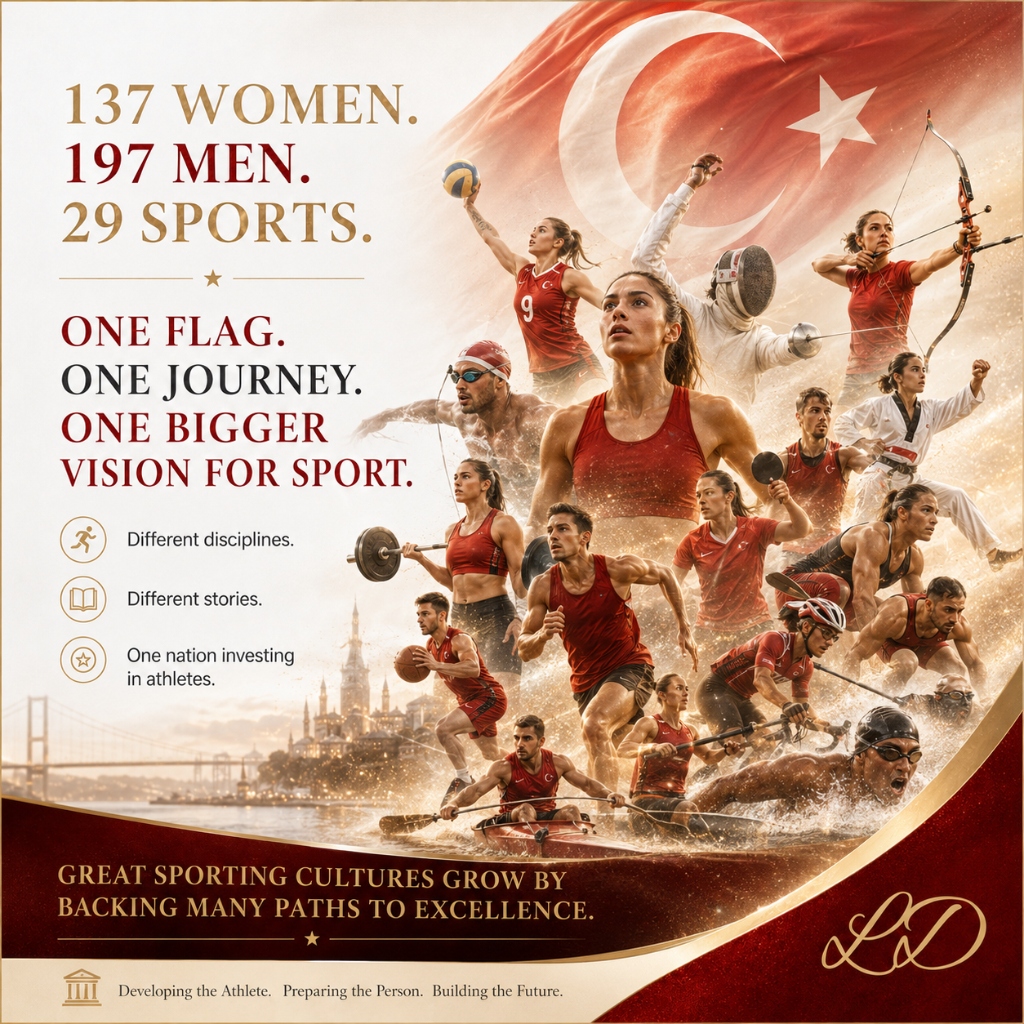 137 Women. 197 Men. 29 Sports. One flag, one journey, one bigger vision for sport celebrating athletes across disciplines.
