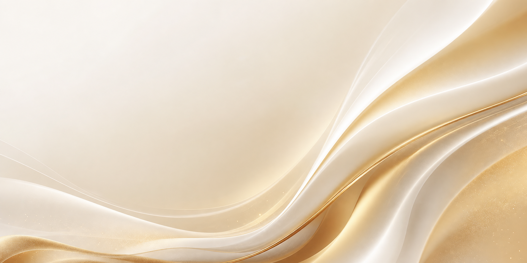 Abstract elegant gold and white flowing artwork for the speaking topics section.