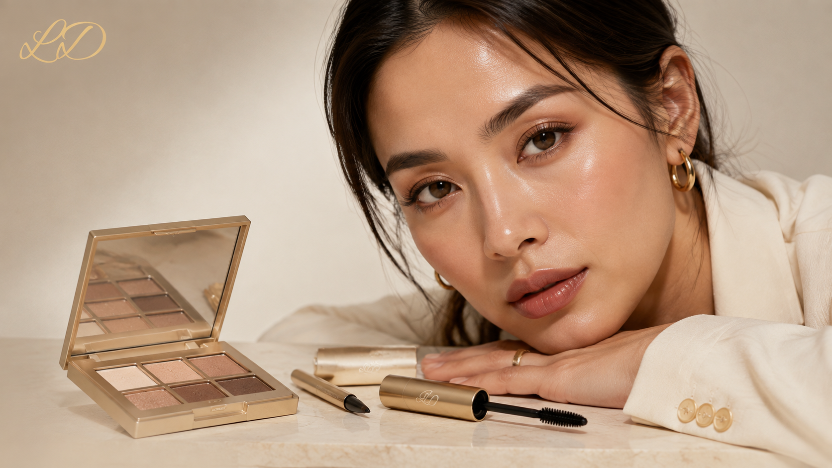 UMATTR Glow Neutral Eyeshadow Palette & Mascara Set