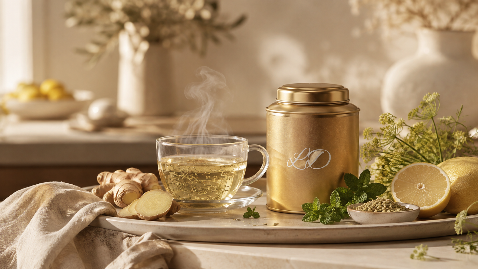 UMATTR Organic Ginger Mint Digestive Tea