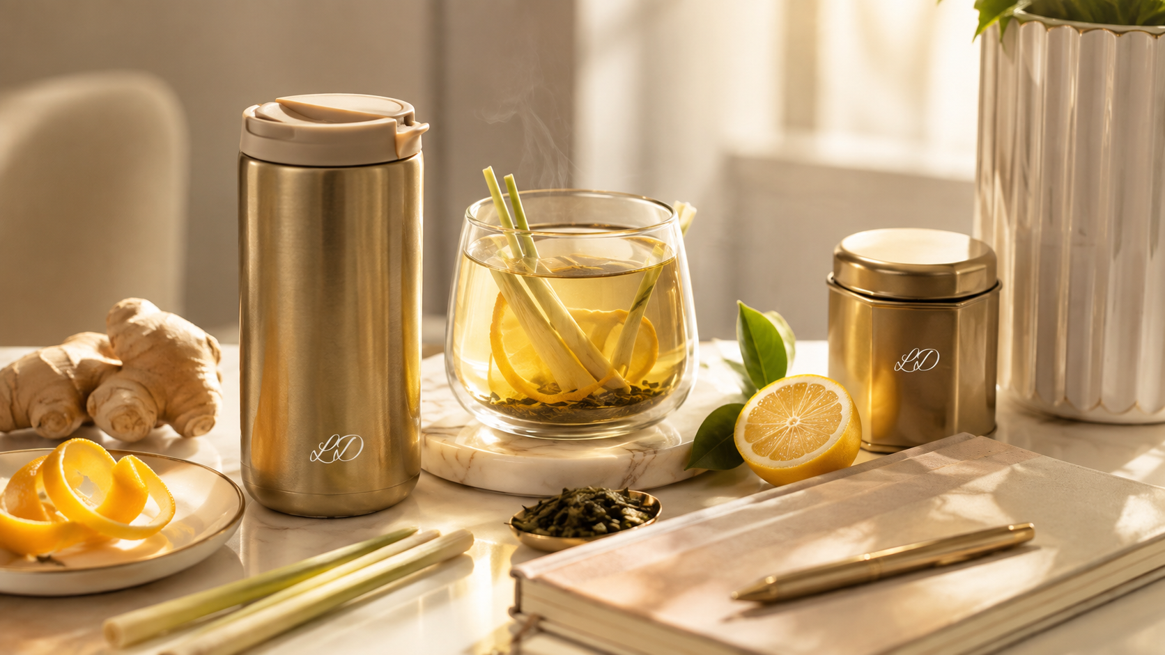UMATTR Focus Tea & Insulated Travel Tumbler Set